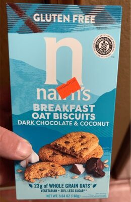 Dark Chocolate & Coconut Breakfast Oat Biscuits, Dark Chocolate & Coconut