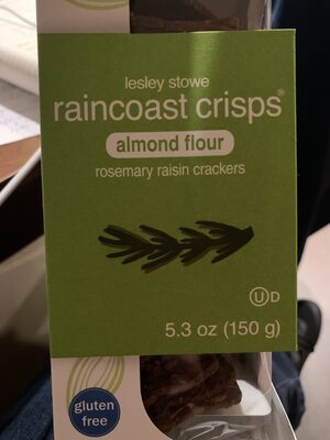 Rosemary Raisin Raincoast Crisps Almond Flour Crackers, Rosemary Raisin