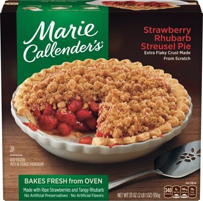 Strawberry Rhubarb Streusel Pie, Strawberry Rhubarb Streusel