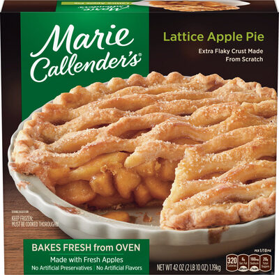 Marie Callender's Lattice Apple Pie, Frozen Dessert, 42 oz.