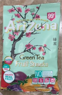 Green Tea Mixed Flavors Fruit Snacks, Green Tea; Apple; Mandarin; Plum Blueberry