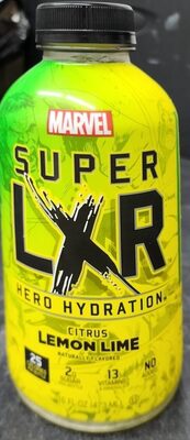 Citrus Lemon Lime Super Lxr Hero Hydration Energy Drink, Citrus Lemon Lime