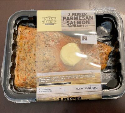3 Pepper Parmesan Salmon With Butter, 3 Pepper Parmesan