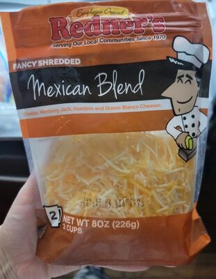 Mexican Blend Fancy Shredded Cheddar, Monterey Jack, Asadero And Queso Blanco Cheeses, Mexican Blend