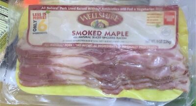 Smoked Maple Sliced Uncured Bacon, Smoked Maple