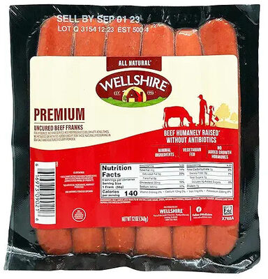 Uncured Beef Premium Franks, Uncured Beef