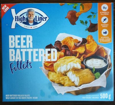 Beer Battered Pollock Fillets, Beer Battered