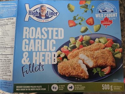 Roasted Garlic & Herb Breaded Seasoned Pollock Fillets, Roasted Garlic & Herb