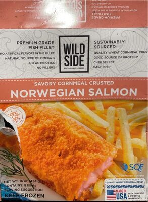 Savory Cornmeal Crusted Norwegian Salmon, Savory Cornmeal Crusted