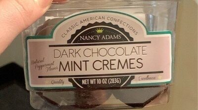 Natural Peppermint Flavor Dark Chocolate Mint Cremes, Natural Peppermint