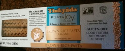 Brown Rice Pasta, Lasagne