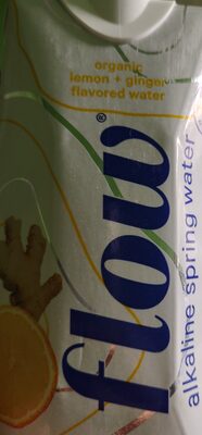 Organic Lemon + Ginger Flavored Alkaline Spring Water, Lemon; Ginger