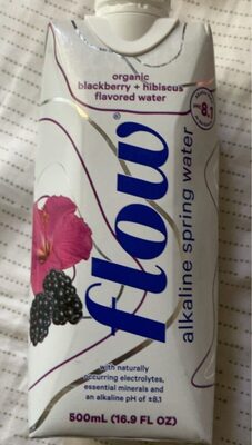 Organic Blackberry + Hibiscus Flavored Alkaline Spring Water, Blackberry; Hibiscus
