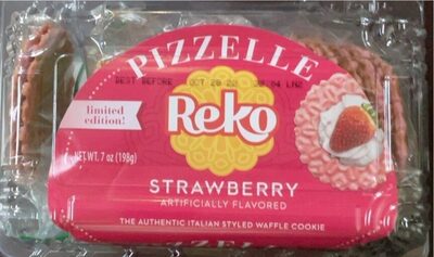Strawberry Flavored The Authentic Italian Styled Waffle Cookie, Strawberry