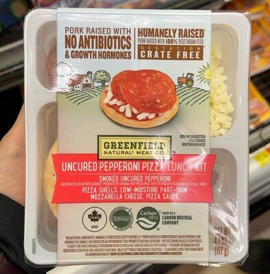 Uncured Smoked Pepperoni Pizza Shells, Low-Moisture Part-Skim Mozzarella Cheese, Pizza Sauce Lunch Kit, Smoked Pepperoni