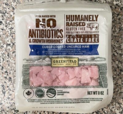 Cubed Cooked Uncured Ham, Cubed Cooked