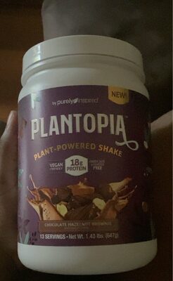 Protein 18 G Plant-Powered Shake, Chocolate Hazelnut Brownie, Chocolate Hazelnut Brownie