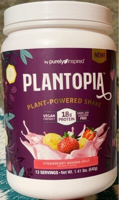 Strawberry Banana Split Plant-Powered Shake, Strawberry Banana Split
