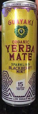 Blackberry Mint Organic Sparkling Yerba Mate, Blackberry Mint