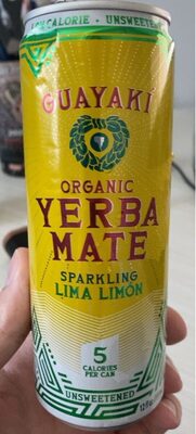 Unsweetened Lima Limon Organic Sparkling Yerba Mate, Unsweetened Lima Limon