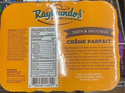 Creme Parfait Real Sugar Creamy Topping With Strawberry And Orange Gel Snacks, Creme Parfait