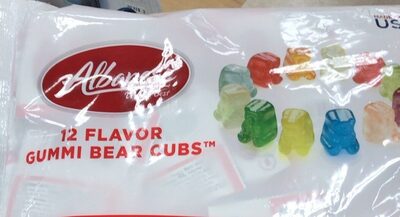 12 Flavor Gummi Bear Cubs, Cherry, Strawberry, Mango, Pineapple, Lemon, Orange, Green Apple, Watermelon, Pink Grapefruit, Lime, Blue Raspberry, Grape