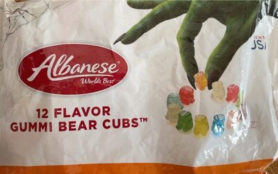 12 Flavor Gummi Bear Cubs, Cherry; Strawberry; Mango; Pineapple; Lemon; Orange; Green Apple; Watermelon; Pink Grapefruit; Lime; Blue Raspberry; Grape