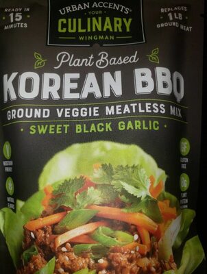 Plant Based Korean BBQ Sweet Black Garlic Ground Veggie Meatless Mix