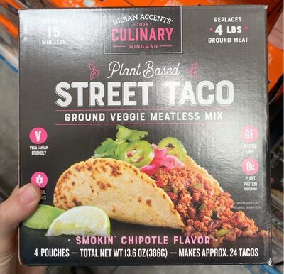 Smokin' Chipotle Flavor Plant Based Street Taco Ground Veggie Meatless Mix, Smokin' Chipotle