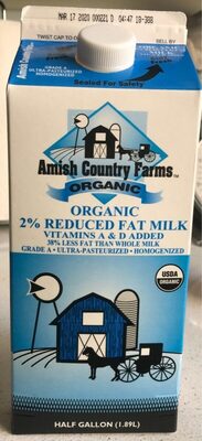 Organic 2% Reduced Fat Milk