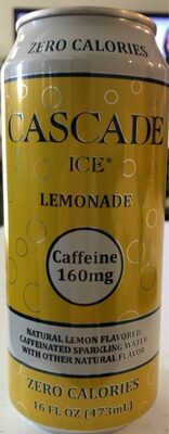 Lemonade Natural Lemon Flavored Caffeinated Sparkling Water, Lemonade