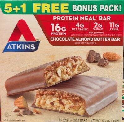 Chocolate Almond Butter Protein Meal Bars, Chocolate Almond Butter
