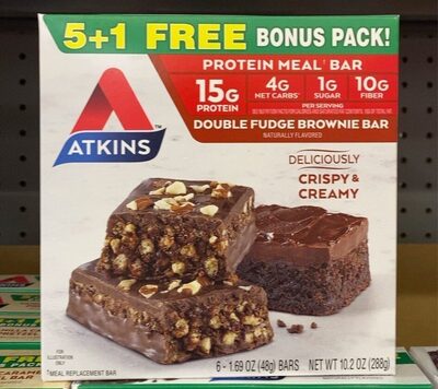 Double Fudge Brownie Protein Meal Bars, Double Fudge Brownie