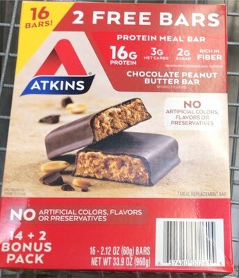 Chocolate Peanut Butter Protein Meal Bars, Chocolate Peanut Butter