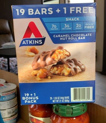 Caramel Chocolate Nut Flavored Snack Roll Bars, Caramel Chocolate Nut