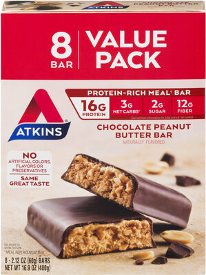 Chocolate Peanut Butter Protein-Rich Meal Bar, Chocolate Peanut Butter