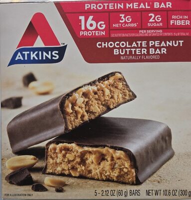 Chocolate Peanut Butter Flavored Protein Meal Bars, Chocolate Peanut Butter