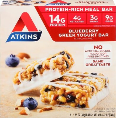 Blueberry Greek Yogurt Meal Replacement Bar, Blueberry