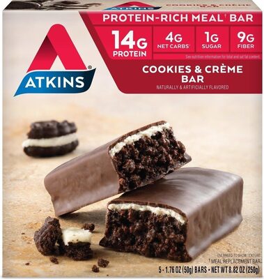 Cookies & Creme Protein-Rich Meal Bar, Cookies & Creme