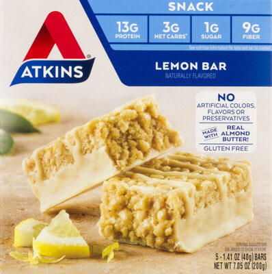 Lemon Flavored Snack Bars, Lemon