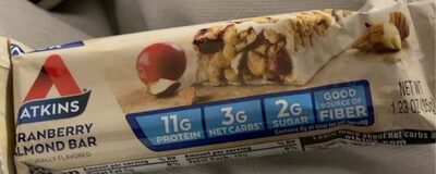 Cranberry Almond Flavored Snack Bar, Cranberry Almond