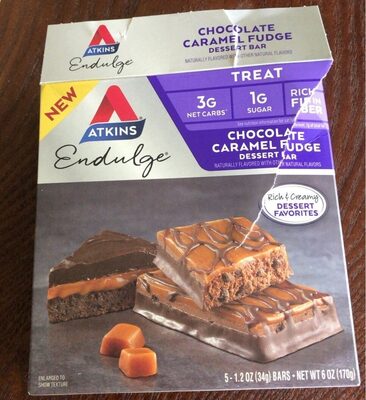 Chocolate Caramel Fudge Flavored Treat Dessert Bars, Chocolate Caramel Fudge