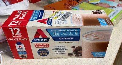 Iced Coffee Protein 15 G Shakes, Mocha Latte, Mocha Latte