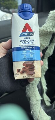 Protein 15 G, Net Carbs 2 G, Sugar 1 G, Fiber 5 G Protein-Rich Shake, Milk Chocolate Delight, Milk Chocolate Delight