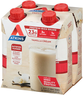 Vanilla Cream Flavored Protein-Rich Shake, Vanilla Cream