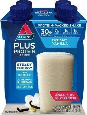 Plus Protein & Fiber Shakes, Creamy Vanilla