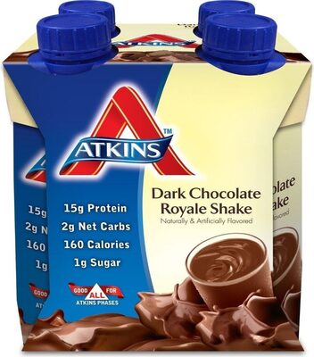 Protein 15 G, Net Carbs 2 G, Sugar 1 G, Fiber 5 G Protein-Rich Shakes, Dark Chocolate Royale, Dark Chocolate Royale