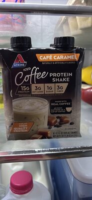 Cafe Caramel Flavored Iced Coffee Protein Shake, Cafe Caramel