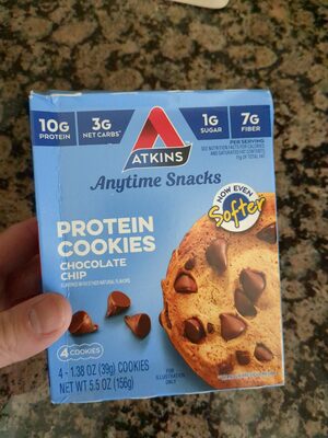 Chocolate Chip Flavored Snack Protein Cookies, Chocolate Chip