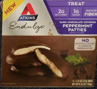 Dark Chocolate Covered Flavored Treat Peppermint Patties Bars, Dark Chocolate Covered